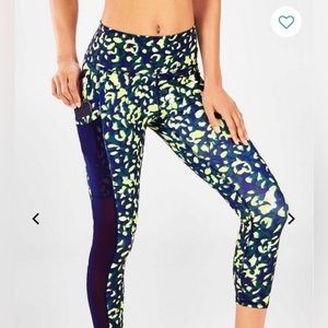 Fabletics powerhold leggings with sheer panel. New with tags, size large.